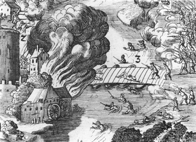 General View of the Battle of Muhlberg (detail) by German School